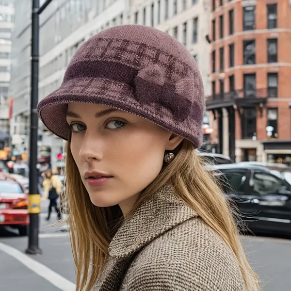 Luxurious Newness Vienna Cashmere Winter Hat in cream, keeping you warm and stylish during winter. Perfect for snowy days and après-ski.