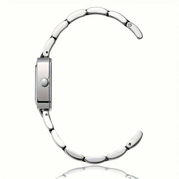 Celestial White Rectangular Ceramic Watch, showcasing its modern design and classic elegance. A sophisticated timepiece.