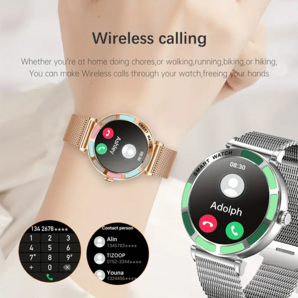 Modern Muse Women's Smart Watch: Chic design meets cutting-edge technology. A stylish smartwatch showcasing its sleek features and sophisticated look.