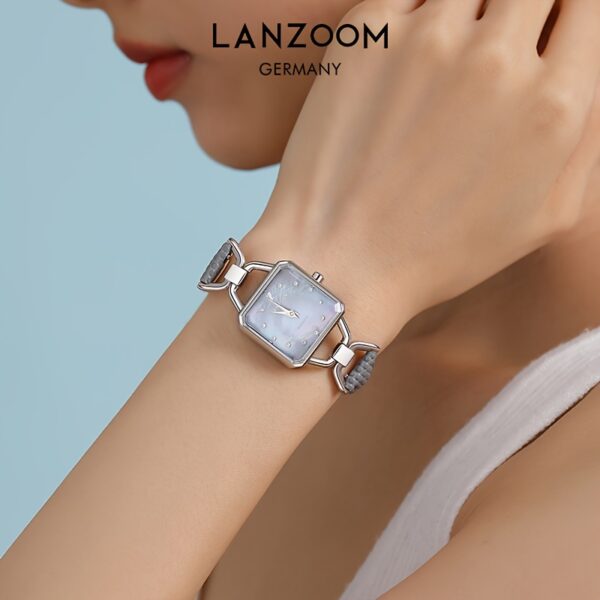 Newness Celestial Dusk Square Quartz Watch, showcasing its modern square design and elegant details.