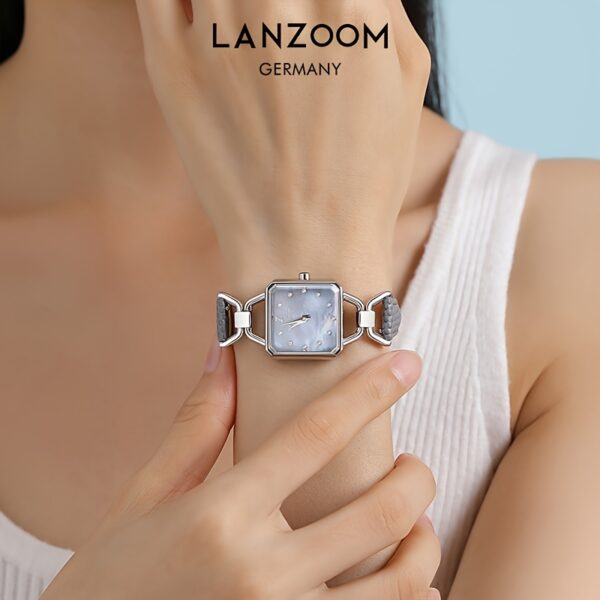 Newness Celestial Dusk Square Quartz Watch, showcasing its modern square design and elegant details.