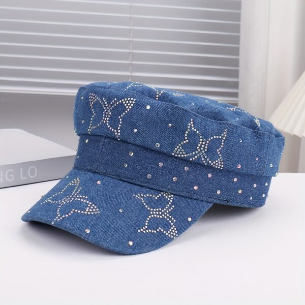 Shimmering rhinestone butterfly hair cap, adding a touch of celestial sparkle to any look.