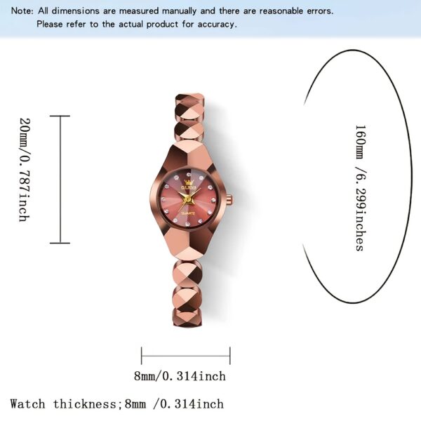 Rose gold OLEVS Rhombus Bracelet Watch, showcasing its elegant design and intricate details.