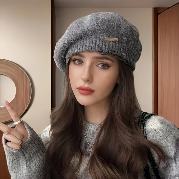 Newness Parisian Chic Vintage Beret Hat in classic style, lightweight and warm, perfect for fall and winter.