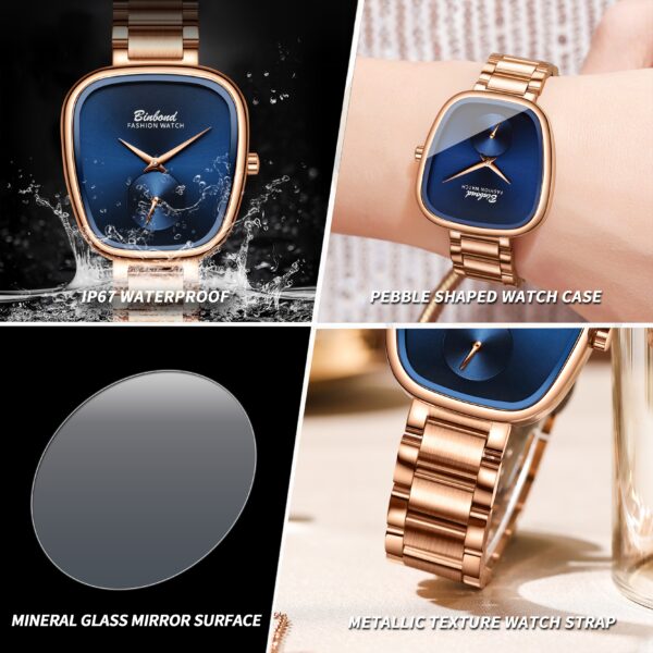 Newness Azure Dream Luxury Quartz Watch: Chic and sophisticated everyday watch.