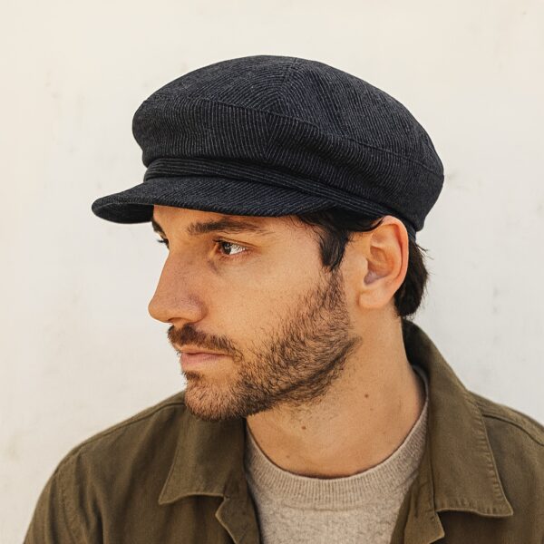 Unisex brown Boulevard Newsboy Cap by Newness, perfect for fall and winter. Lightweight, warm, and adjustable for a comfortable fit.