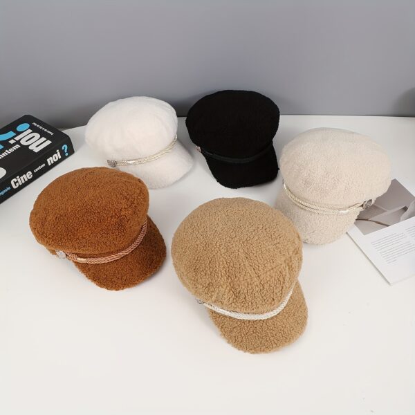 The Seoul Lamb Wool Newsboy Cap