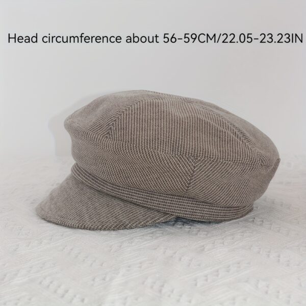 Unisex brown Boulevard Newsboy Cap by Newness, perfect for fall and winter. Lightweight, warm, and adjustable for a comfortable fit.