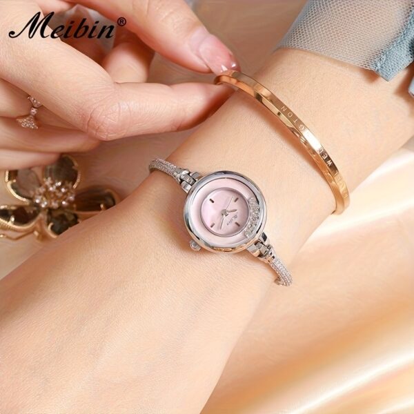 Celestial Sparkle Crystal Accent Watch: A glamorous timepiece adorned with sparkling crystals, perfect for any occasion.