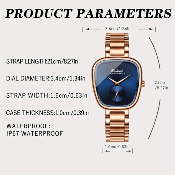 Newness Azure Dream Luxury Quartz Watch: Chic and sophisticated everyday watch.
