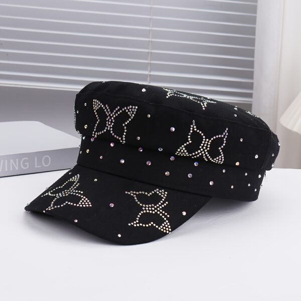 Shimmering rhinestone butterfly hair cap, adding a touch of celestial sparkle to any look.