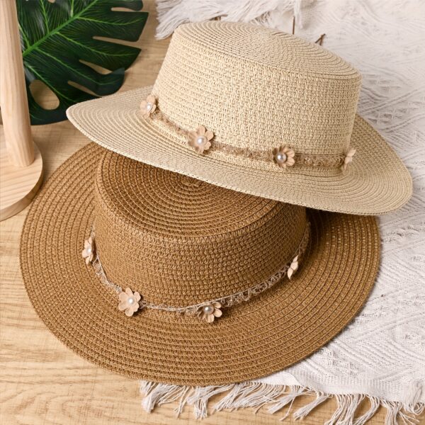 Summer Solstice Floral Straw Sun Hat