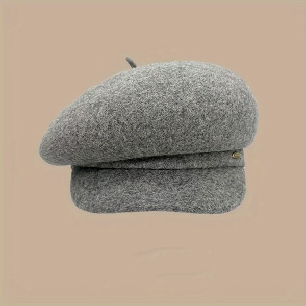 Stylish womens lightweight beret hat in six versatile colors Features a wide brim adjustable fit and soft solid color design Perfect for autumn and winter