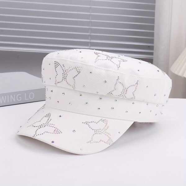 Shimmering rhinestone butterfly hair cap, adding a touch of celestial sparkle to any look.