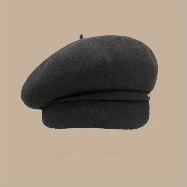 Stylish womens lightweight beret hat in six versatile colors Features a wide brim adjustable fit and soft solid color design Perfect for autumn and winter