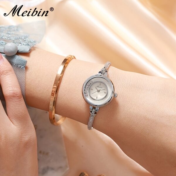 Celestial Sparkle Crystal Accent Watch: A glamorous timepiece adorned with sparkling crystals, perfect for any occasion.