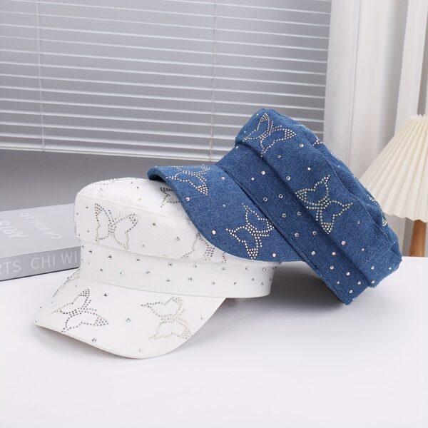 Shimmering rhinestone butterfly hair cap, adding a touch of celestial sparkle to any look.