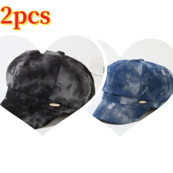 Newness Parisian Nights Distressed Suede Beret: A stylish, dark-toned suede beret with a distressed finish, adding Parisian chic to any outfit.