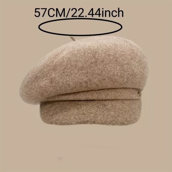 Stylish womens lightweight beret hat in six versatile colors Features a wide brim adjustable fit and soft solid color design Perfect for autumn and winter