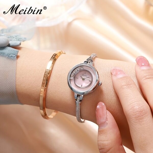 Celestial Sparkle Crystal Accent Watch: A glamorous timepiece adorned with sparkling crystals, perfect for any occasion.