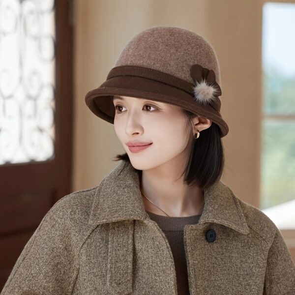 Newness Parisian Promenade Winter Bucket Hat in stylish [color] - Stay warm and chic.