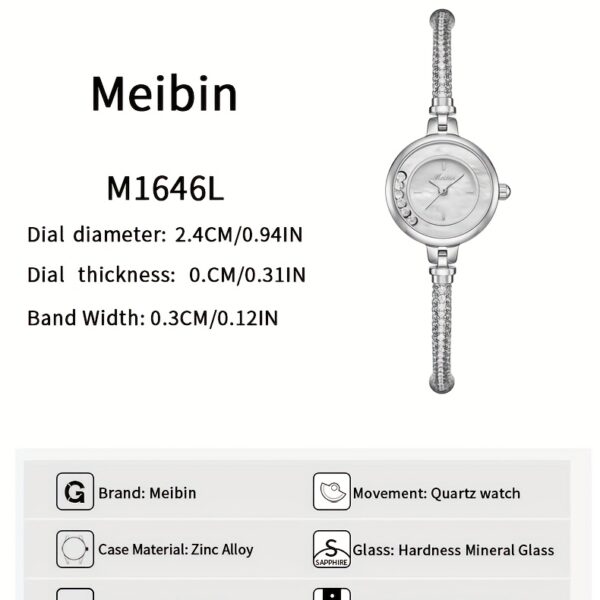 Celestial Sparkle Crystal Accent Watch: A glamorous timepiece adorned with sparkling crystals, perfect for any occasion.