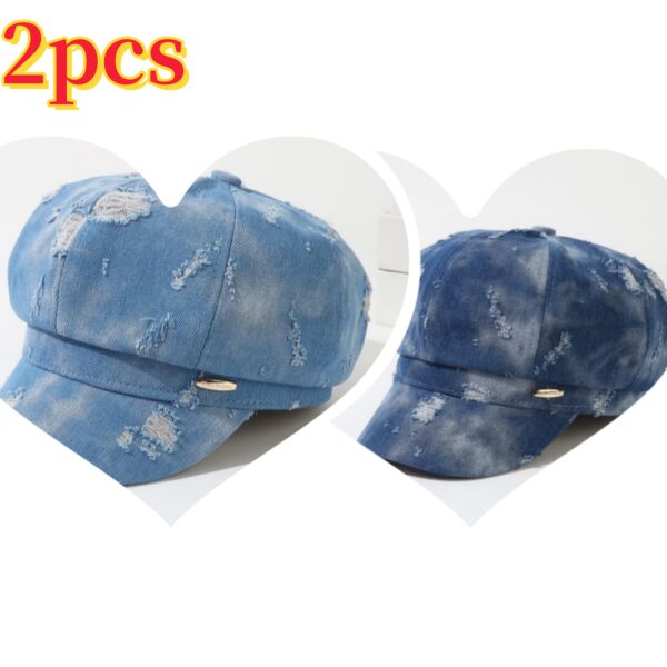 Newness Parisian Nights Distressed Suede Beret: A stylish, dark-toned suede beret with a distressed finish, adding Parisian chic to any outfit.
