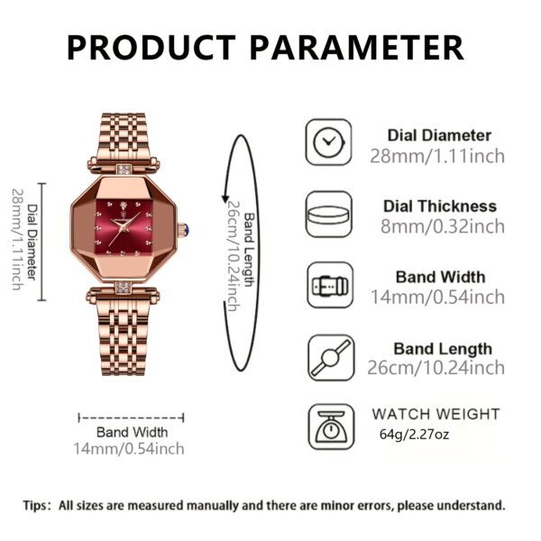 Newness Celestial Dusk Glamorous Quartz Watch: A close-up showcasing its elegant design and shimmering details.