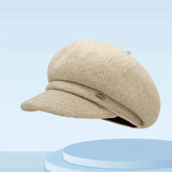 Stylish womens lightweight beret hat in six versatile colors Features a wide brim adjustable fit and soft solid color design Perfect for autumn and winter