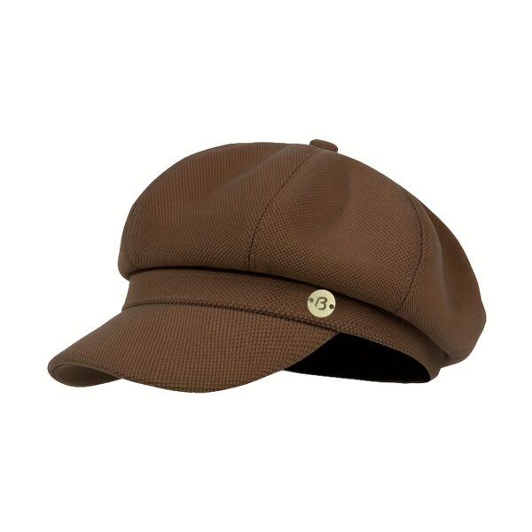 Stylish woman wearing a Newness Parisian Chic Wide Brim Beret showcasing its wide brim and chic design Perfect for any season