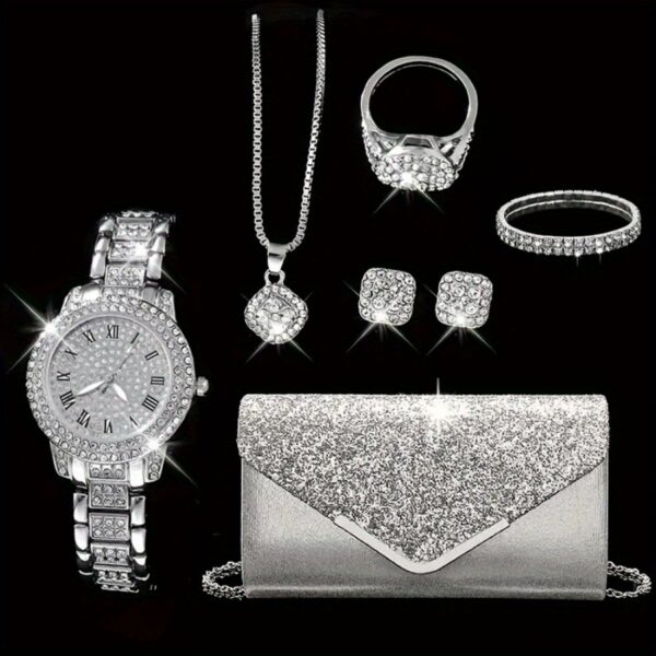 Newness Celestial Sparkle Rhinestone Clutch Set: Two dazzling rhinestone clutches, perfect for any evening event.