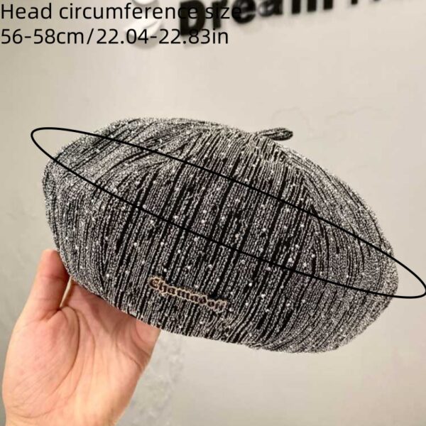 Elevate your style with the Newness Lumière Sparkling Beret Hat. This chic and modern accessory features a sparkling design, perfect for adding a touch of glamour to any outfit.