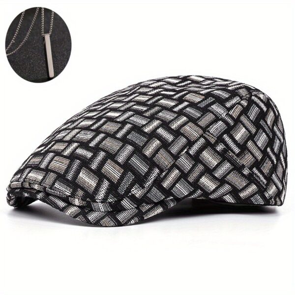 The Newness Chelsea Jacquard Newsboy Cap in a rich, textured jacquard fabric. A stylish and sophisticated take on a retro classic.