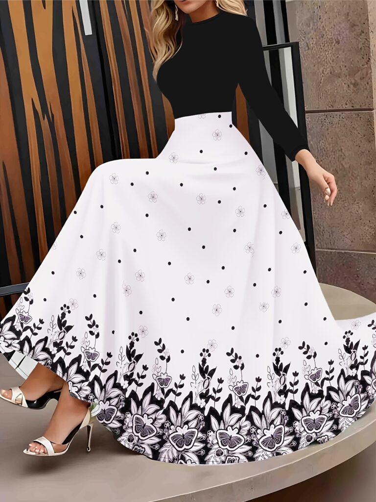 Timeless Chic Floral Print Dress by Newness. A flattering floral dress perfect for any occasion.