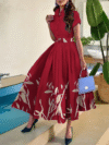 Crimson Bloom Floral Print Dress from Newness A chic dress perfect for any occasion