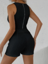 Stylish and comfortable Cairo Womens Vest Shorts Set by Newness Model wears a two piece outfit featuring a sleeveless vest and high waisted shorts perfect for a casual yet chic look