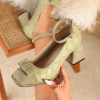 Newness Camille Bow Mary Jane Heels in elegant beige showcasing the delicate bow and comfortable silhouette