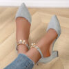Newness City Chic Gray Chunky Heel Pumps Elevate your style with these versatile and comfortable gray pumps perfect for any occasion