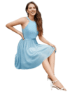 Beige sequin halter neck dress fitted silhouette perfect for weddings and parties