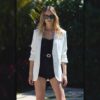 Summer Breeze Womens Satin Blazer in versatile style perfect for casual office or everyday wear Model showcasing the blazers smooth comfortable fit and sophisticated look