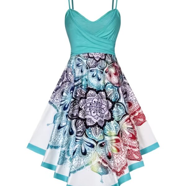 Effortlessly chic Newness Casablanca Floral Print Dress in soft polyester, perfect for summer. Model wears size small.