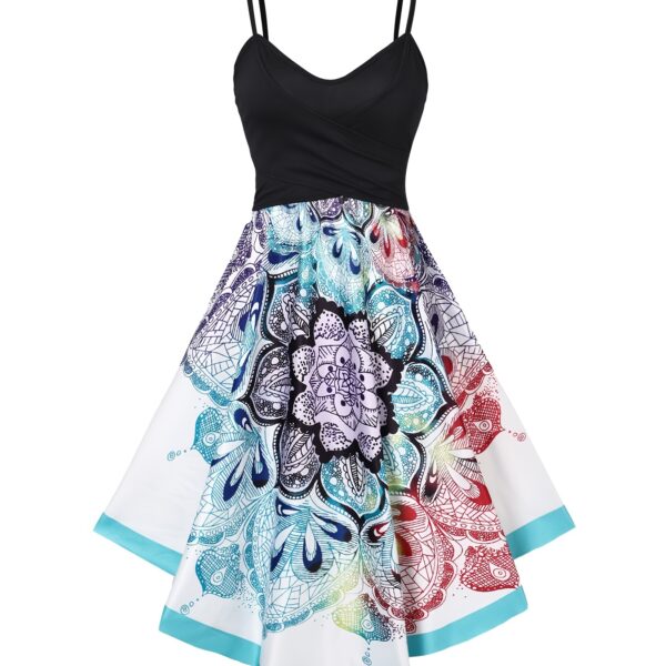 Effortlessly chic Newness Casablanca Floral Print Dress in soft polyester, perfect for summer. Model wears size small.