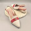 Newness Leopard Luxe Flax Slingback Heels Flax slingback heels with a leopard clasp pointed toe and block heel Perfect for adding all season elegance to any outfit