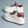 Newness white thick sole sneakers Chic comfortable and effortlessly cool footwear for everyday wear