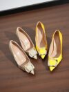 Newness Sunburst Crystal Buckle Heels Elevate your look with these chic and comfortable heels perfect for any occasion Featuring a dazzling sunburst crystal buckle