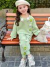 Adorable girls floral outfit perfect for spring and fall Two piece set in charming floral print by Newness