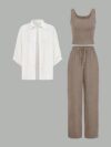 Effortless style meets summer comfort The Newness Casual Summer Pants Set in breathable soft fabric perfect for everyday wear
