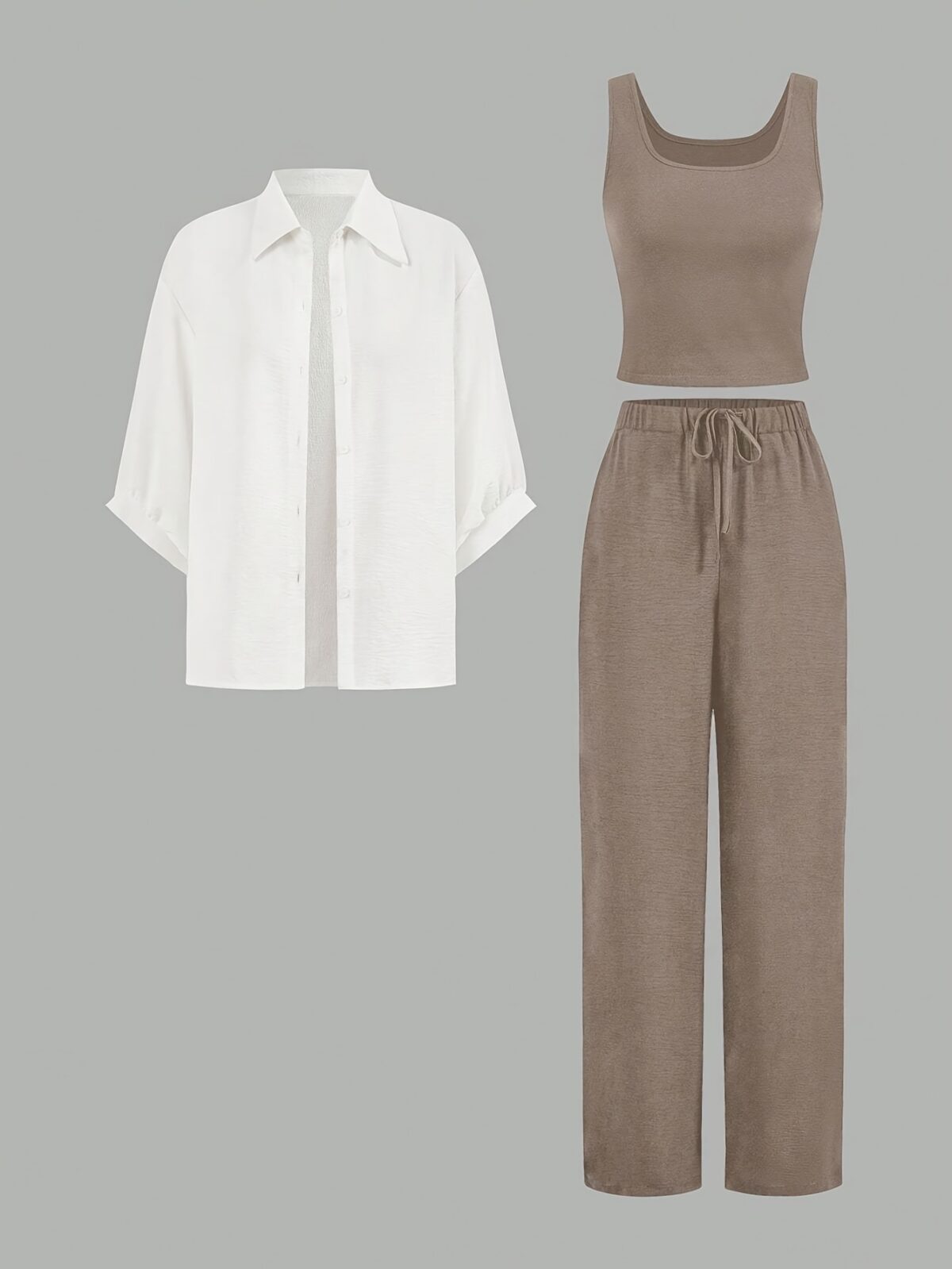 Effortless style meets summer comfort The Newness Casual Summer Pants Set in breathable soft fabric perfect for everyday wear