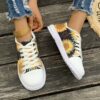 Newness Sunflower Stroll Floral Print Sneakers Comfortable and stylish floral print sneakers perfect for any occasion