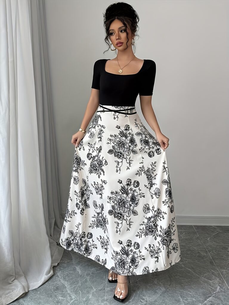 Effortlessly chic Casablanca Floral Print Dress from Newness, perfect for any occasion.